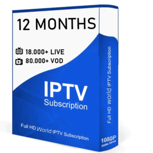 12 MONTHS IPTV SUBSCRIPTION